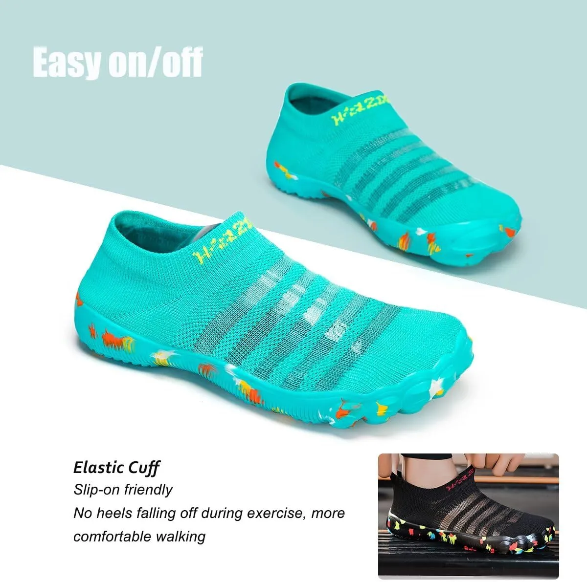 TOLLN Quick-Dry Barefoot Water Shoes for Men, Women & Youth – Versatile Aqua Socks for Beach, Pool, Kayaking, Hiking, Surfing, Yoga & Outdoor Sports