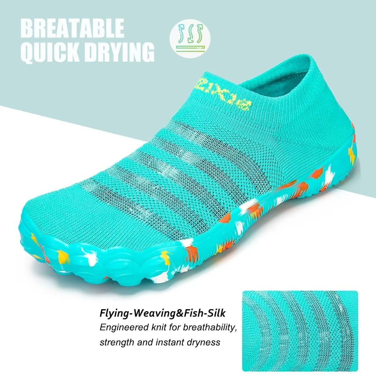 TOLLN Quick-Dry Barefoot Water Shoes for Men, Women & Youth – Versatile Aqua Socks for Beach, Pool, Kayaking, Hiking, Surfing, Yoga & Outdoor Sports