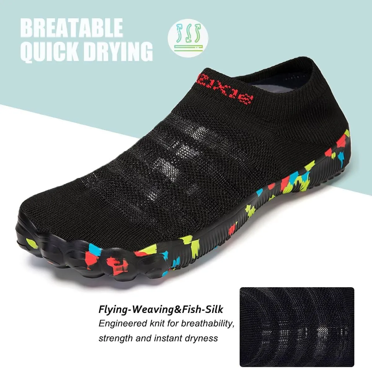 TOLLN Quick-Dry Barefoot Water Shoes for Men, Women & Youth – Versatile Aqua Socks for Beach, Pool, Kayaking, Hiking, Surfing, Yoga & Outdoor Sports