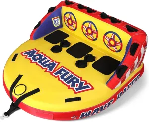 Towable Tubes for Boating, Boat Tube for Tubing, Towables Boats Inflable Tube, Towable Rider Deck with Full Nylon Cover for Water Sports
