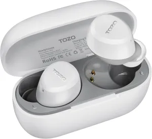 TOZO A1 Wireless Earbuds Bluetooth 5.3 Light Weight in Ear IPX5 Waterproof Headphones 2 Mic for AI Calls, Immersive Premium Sound Bass Headset with Charging Case, 32 Presets EQ Customization via App