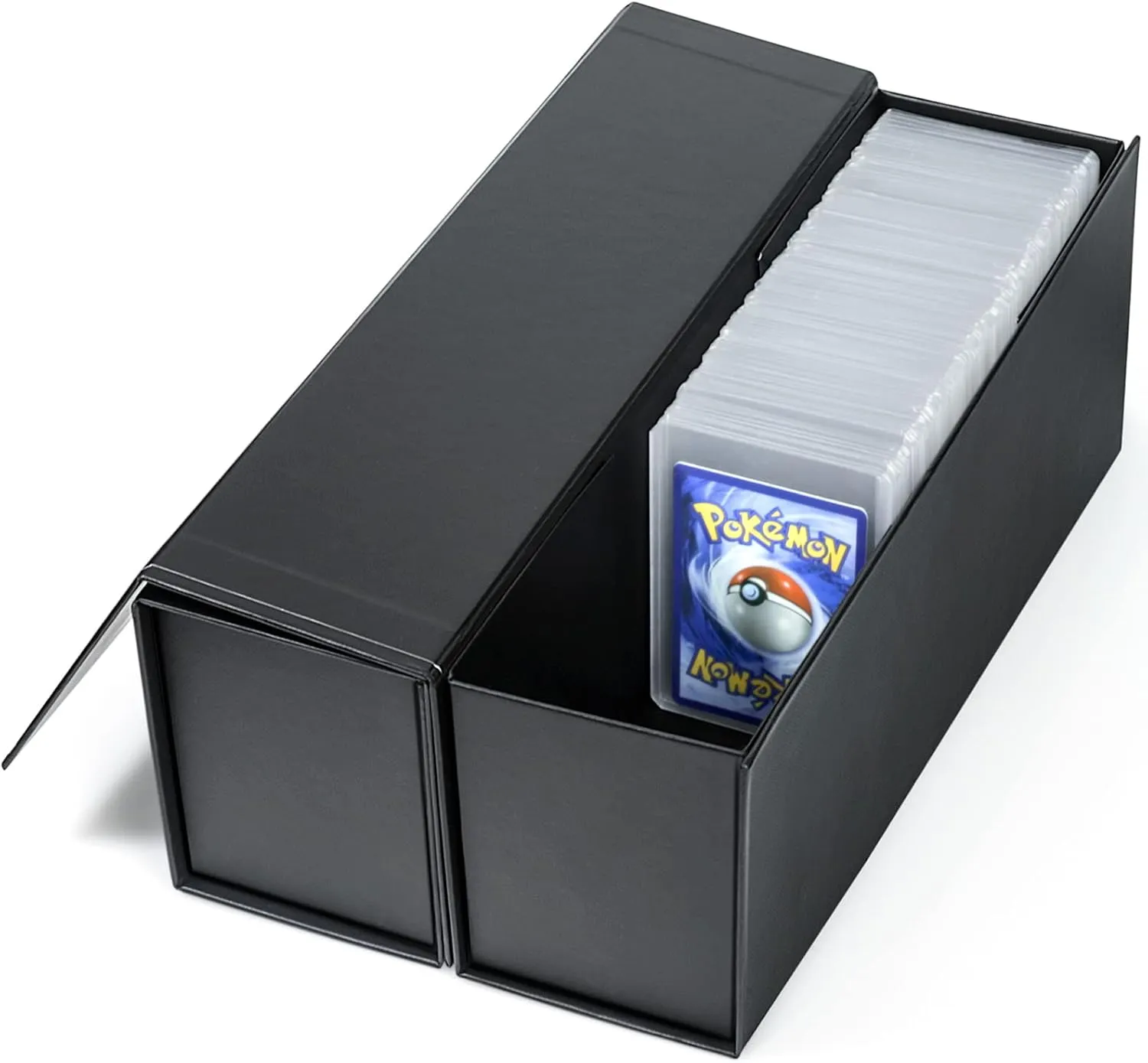 Trading Card Storage Box, Baseball Card Storage Box Holds 900  Sport Cards or 200 Top Loaders, Fits Football, Basketball, Hockey, Gaming & Trading Cards, 13x4x3 inches - Vertical Version - 2 Pack