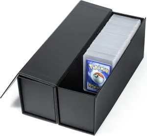 Trading Card Storage Box, Baseball Card Storage Box Holds 900  Sport Cards or 200 Top Loaders, Fits Football, Basketball, Hockey, Gaming & Trading Cards, 13x4x3 inches - Vertical Version - 2 Pack