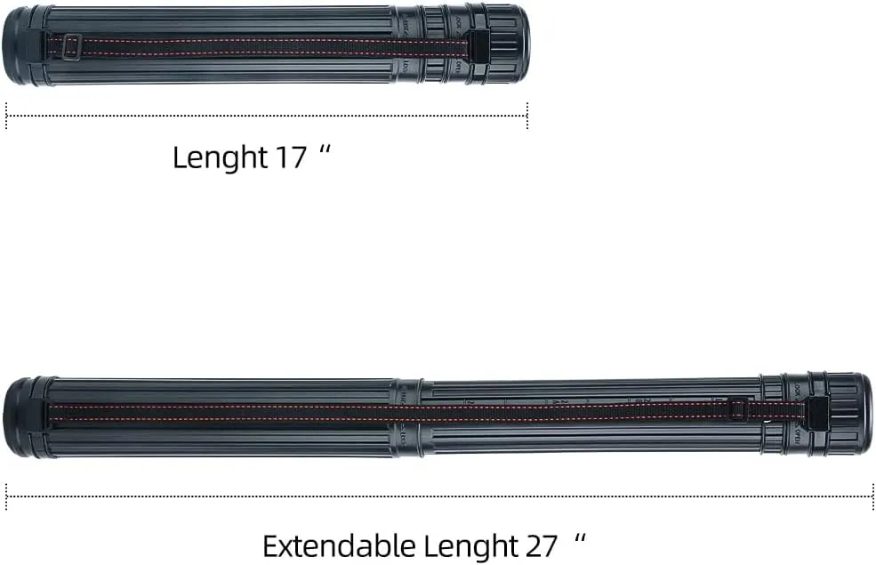 TRANSON 2-Pack Small Poster Tube Storage 17“ to 27” Extendable for Documents Blueprints Artworks Scrolls