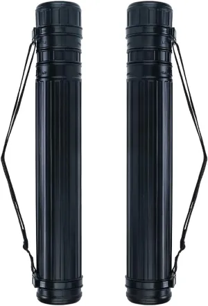 TRANSON 2-Pack Small Poster Tube Storage 17“ to 27” Extendable for Documents Blueprints Artworks Scrolls
