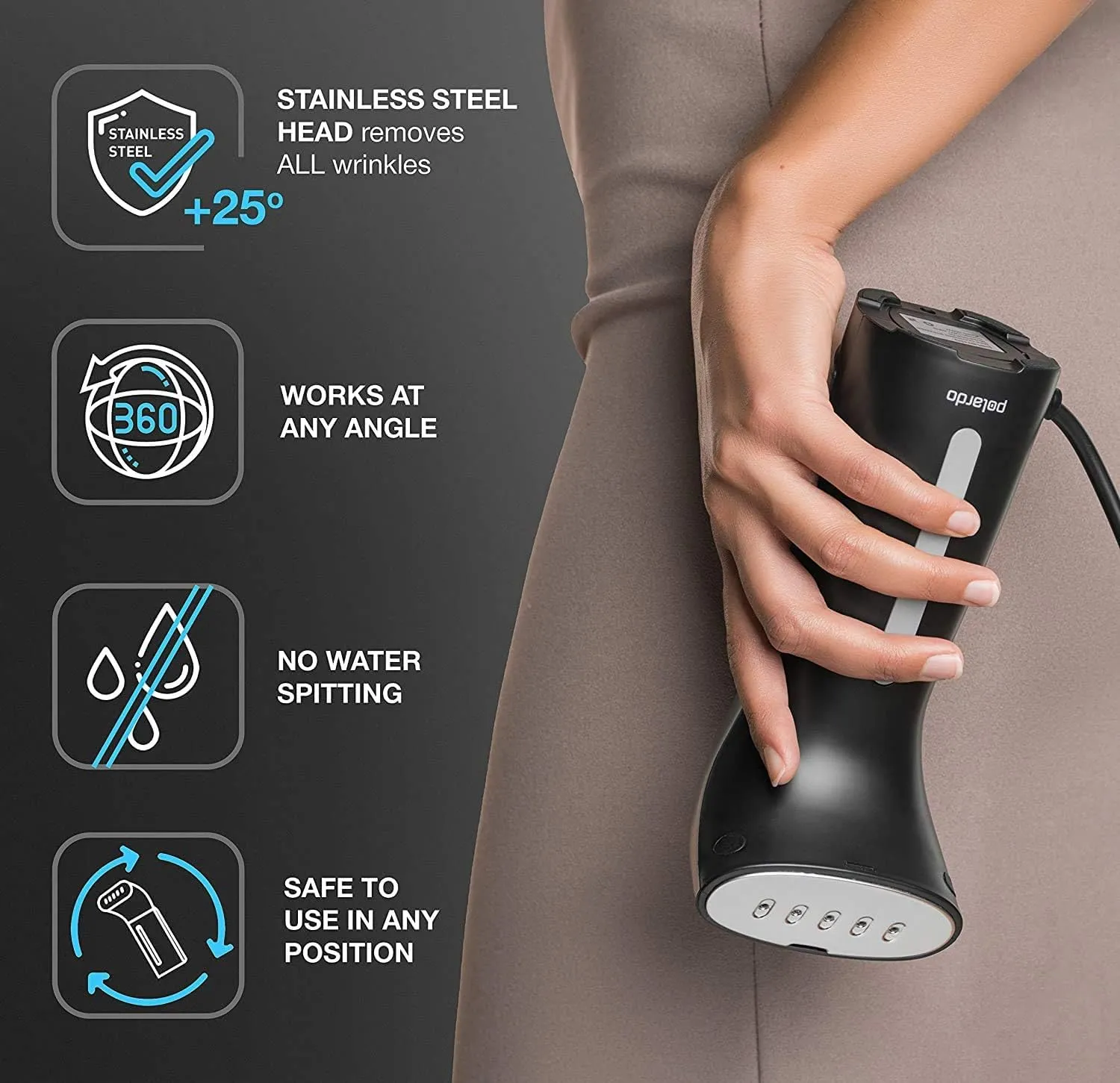 Travel Size Compact Travel Garment Steamer for Clothes to Go and Home Safe for Any Fabrics - Portable Handheld Steamer Powerful Steam Generator Iron for Clothes Best for Travel, 110V