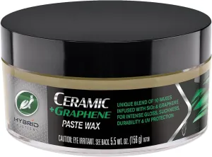 Turtle Wax 53737 Hybrid Solutions Ceramic Graphene Paste Wax, Patent-Pending Advanced Paint Protection, Extreme Gloss High Shine Finish, For Cars Trucks and More, 5.5 oz. (Pack of 1)