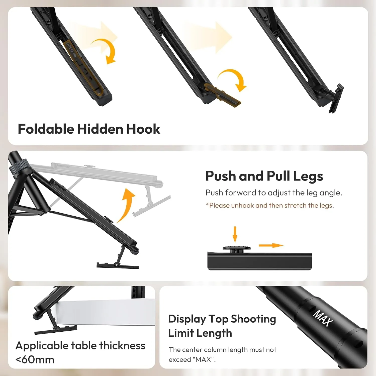 ULANZI TT88 Magnetic Tripod for iPhone, 57" Extendable Selfie Stick with Remote, 2-in-1 Phone Clip & Dual Cold Shoe Mounts - Lightweight Phone Tripod Stand for Vlogging, Travel, Video Recording
