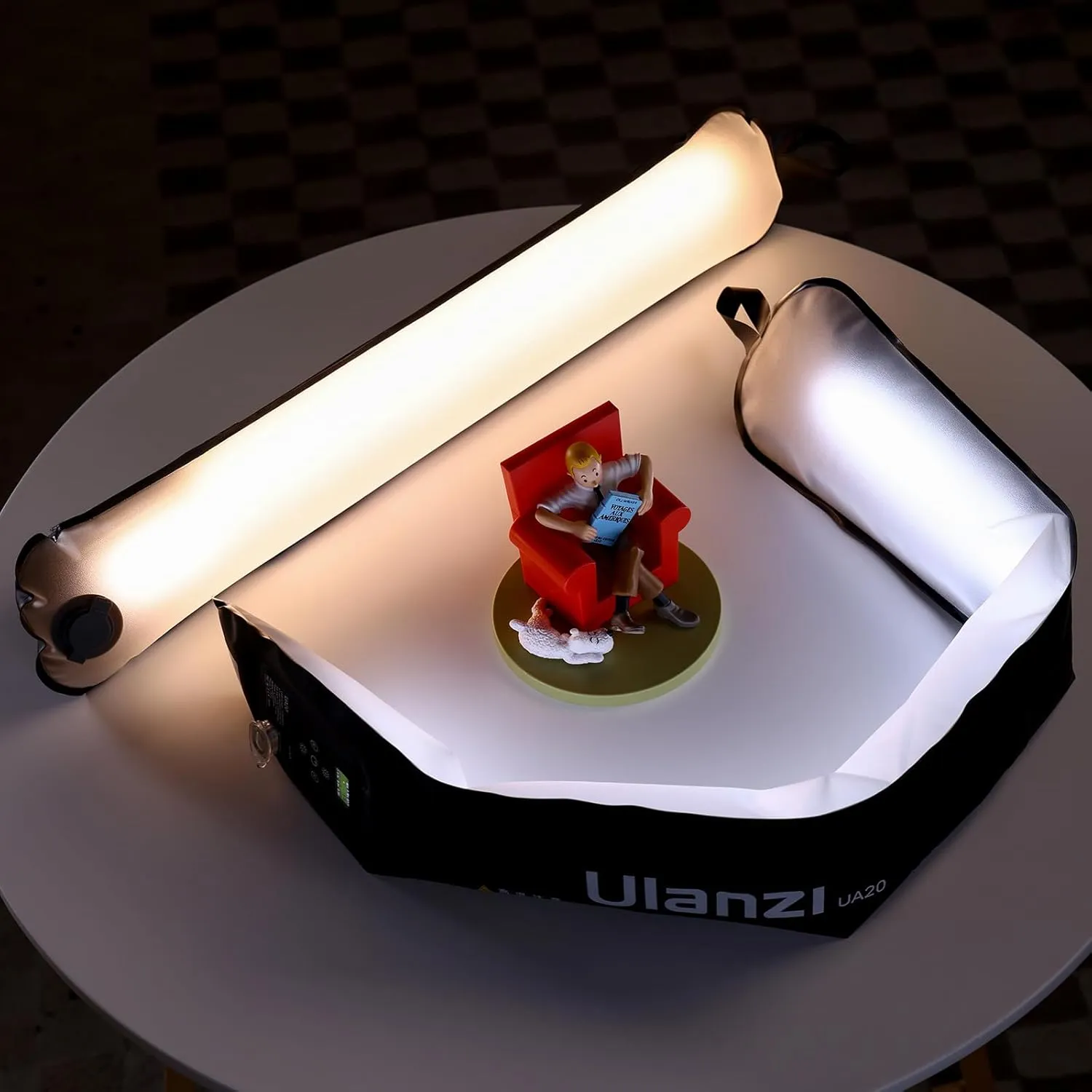 Ulanzi UA12 Bi-Color Inflatable Tube Light, Foldable LED Video Light for Photography, 2700K-6500K, 12W 2500mAh Rechargeable Photography Light Bar 1/4" Mount LED Lighting Wand Stick for Video Shooting