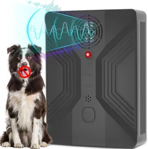 Ultrasonic Dog Bark Deterrent Devices with 3 Modes- Works Up to 50 Feet Away, Anti Barking Devices, Anti Barking Device for Dogs, Barking Control Devices for Dog Training in Outdoor