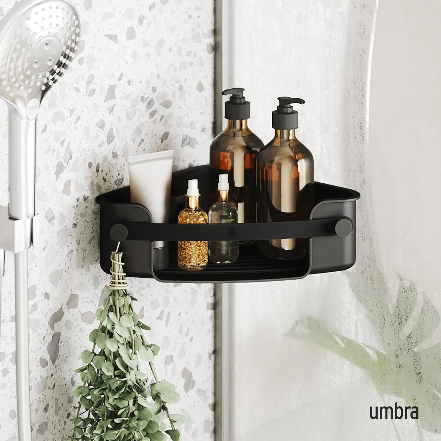 Umbra Flex Modern Bathrrom Caddy Bins, Black