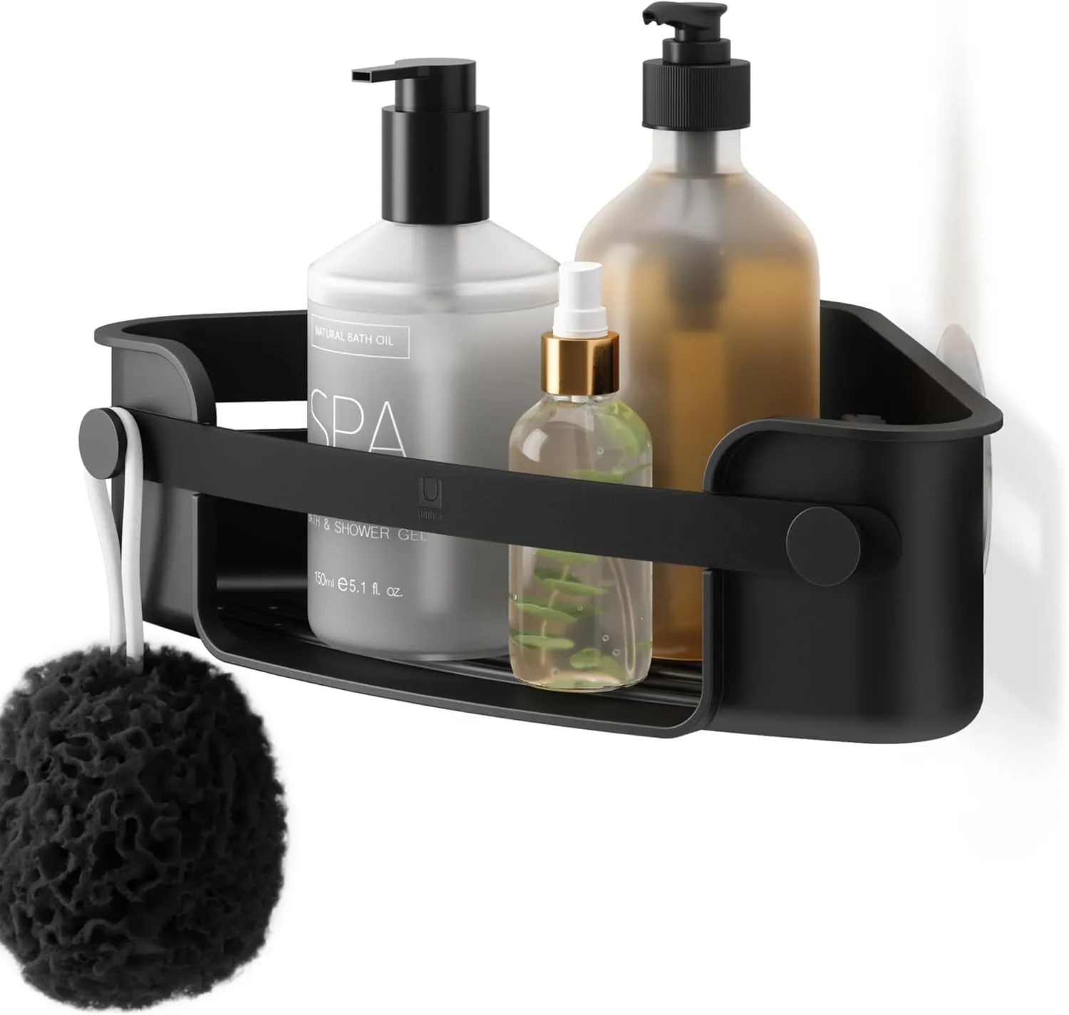 Umbra Flex Modern Bathrrom Caddy Bins, Black
