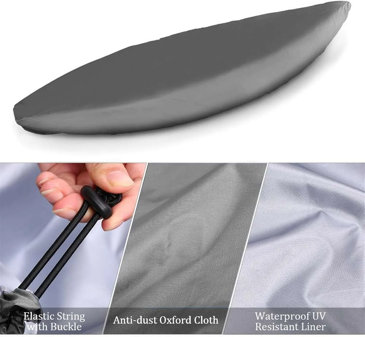 Universal Kayaks Cover Canoe Boat Waterproof UV Resistant Dust-Proof Storage Cover Kayaks Boat Canoe Cover(6m)