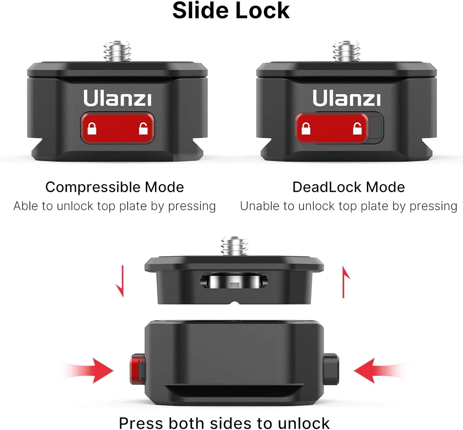 Upgrade ULANZI Claw Quick Release QR Plate Kit, Quick Release Plate Rapid Connect Adapter for DSLR/Mirrorless Cameras, Tripod, Monopod, Slider, Handheld Gimbal, Stabilizer, Ball Head