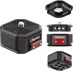 Upgrade ULANZI Claw Quick Release QR Plate Kit, Quick Release Plate Rapid Connect Adapter for DSLR/Mirrorless Cameras, Tripod, Monopod, Slider, Handheld Gimbal, Stabilizer, Ball Head