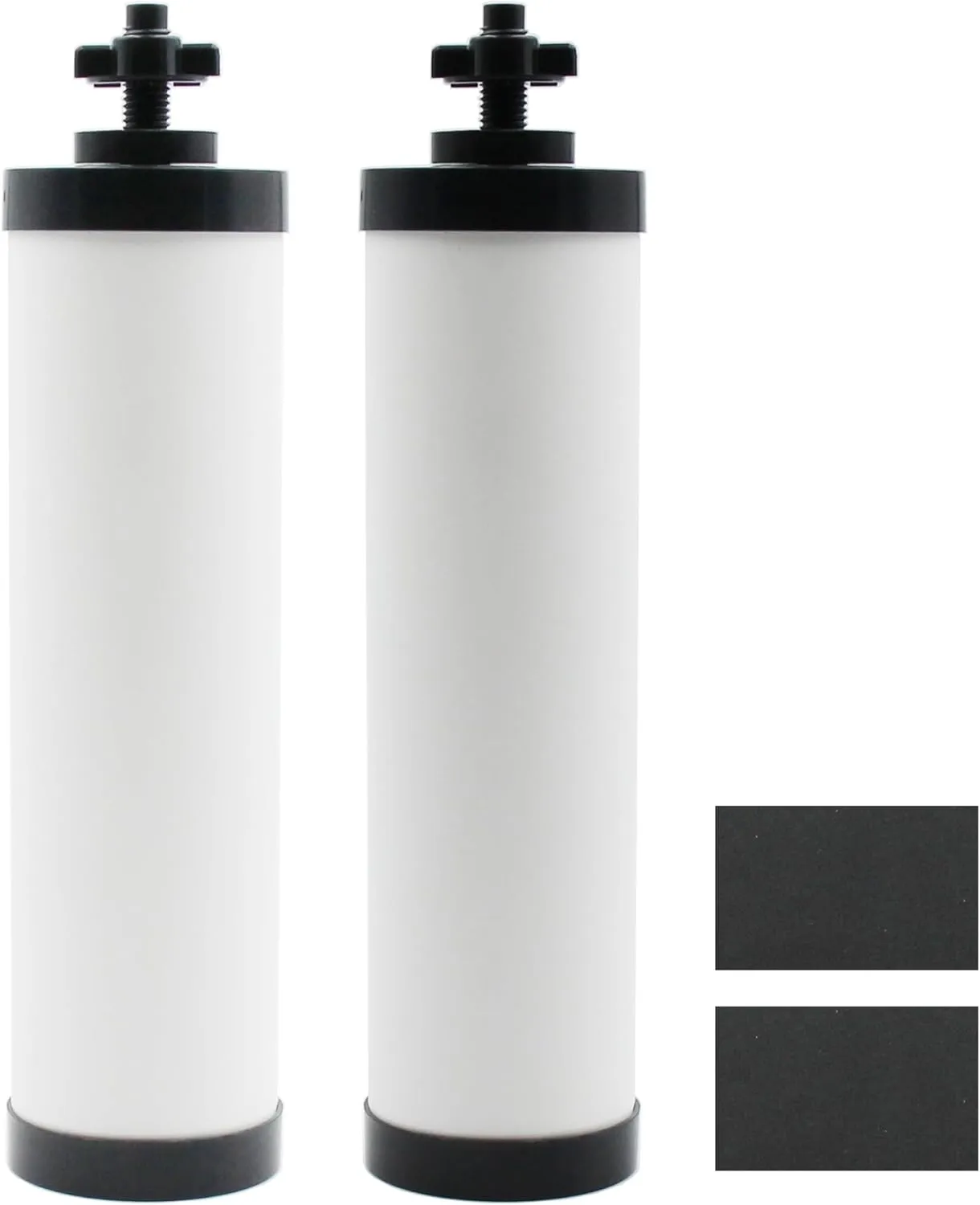 [Upgraded]Larayci Ceramic Filter Silver Infused Replacement for BB9-2® Black Carbon Filters, Compatible with Berkey® and ProOne® Gravity Water Filter System, Repeatable Cleaning Filters, Pack of 2
