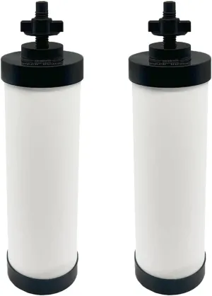 【Upgraded】Virego Ceramic Filter Silver Infused, Replacement for BB9-2 Water Filter, Repeatable Cleaning Filters Compatible with Berkey Gravity Filtration System, Certified by NSF/ANSI 42 (Pack of 2)
