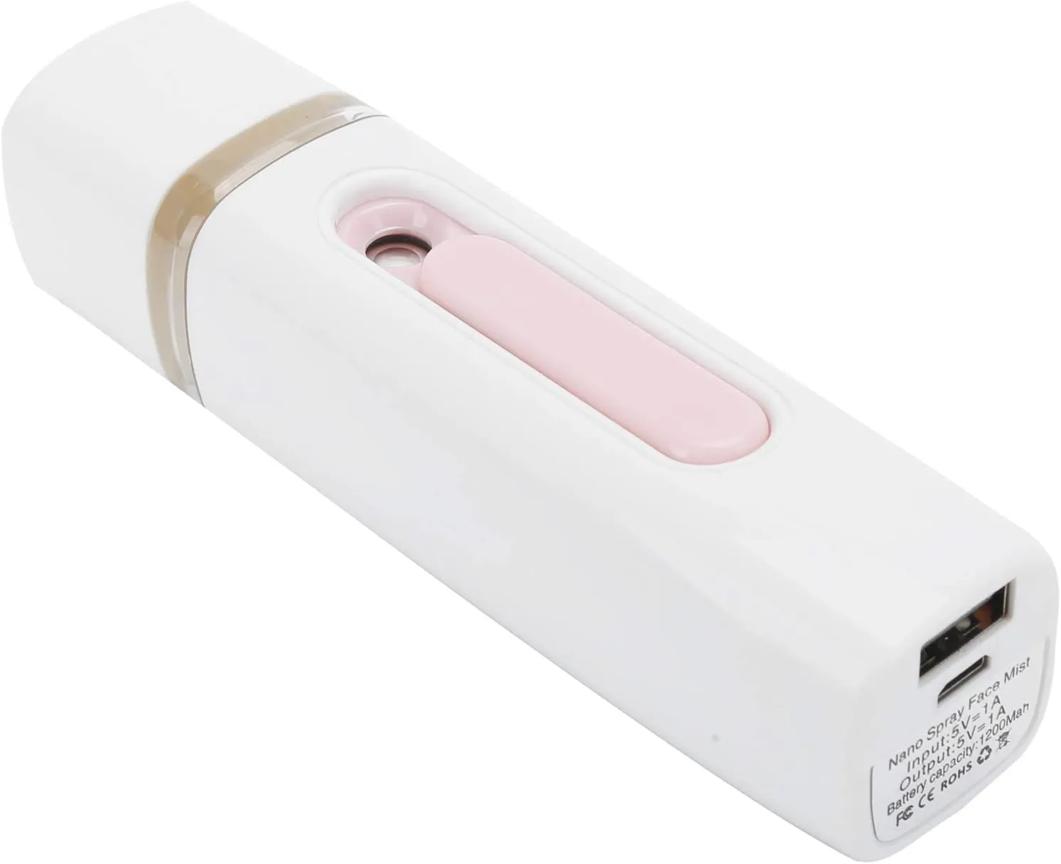 USB Mist Sprayer Humidifier Portable Handheld Moisturizing Face Sprayer 28ml Purple (White)
