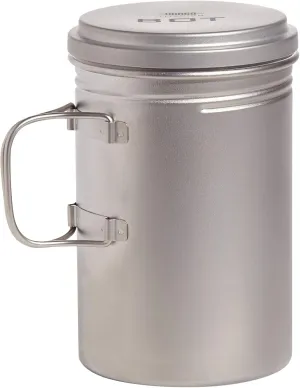 Vargo Titanium BOT Series | BOT-HD Bottle Pot – 1 Liter (34 oz.) Ultralight Water Bottle Cooking Pot Weighs 153 grams (5.4 oz.) | Backpacking Camping
