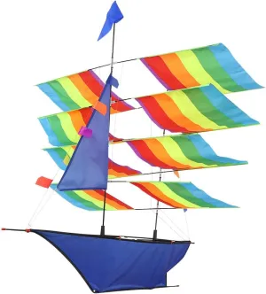 Vbestlife 3D Huge Kite, Rainbow Sailboat Kite for Outdoor Sports, Children Kids Activity