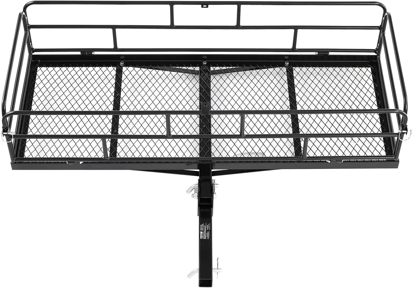 VEVOR 60" x 24" x 14", Hitch Cargo Carrier, 500 lbs Capacity Hitch Cargo Carrier with Cargo Net & Waterproof Cargo Bag, Folding Hitch Mount Cargo Carrier with Reflective Reminder, Fit for SUVs