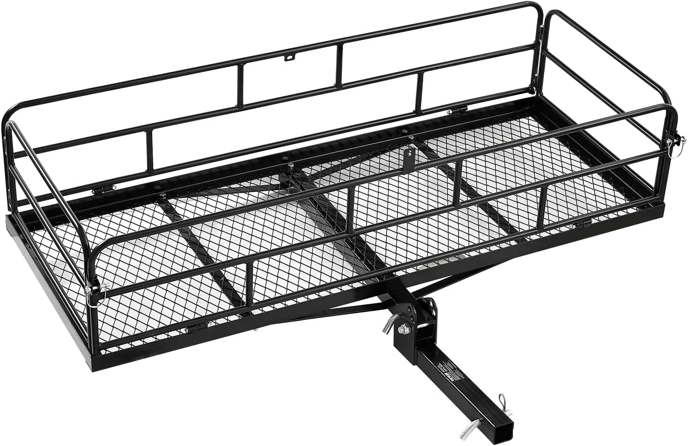 VEVOR 60" x 24" x 14", Hitch Cargo Carrier, 500 lbs Capacity Hitch Cargo Carrier with Cargo Net & Waterproof Cargo Bag, Folding Hitch Mount Cargo Carrier with Reflective Reminder, Fit for SUVs