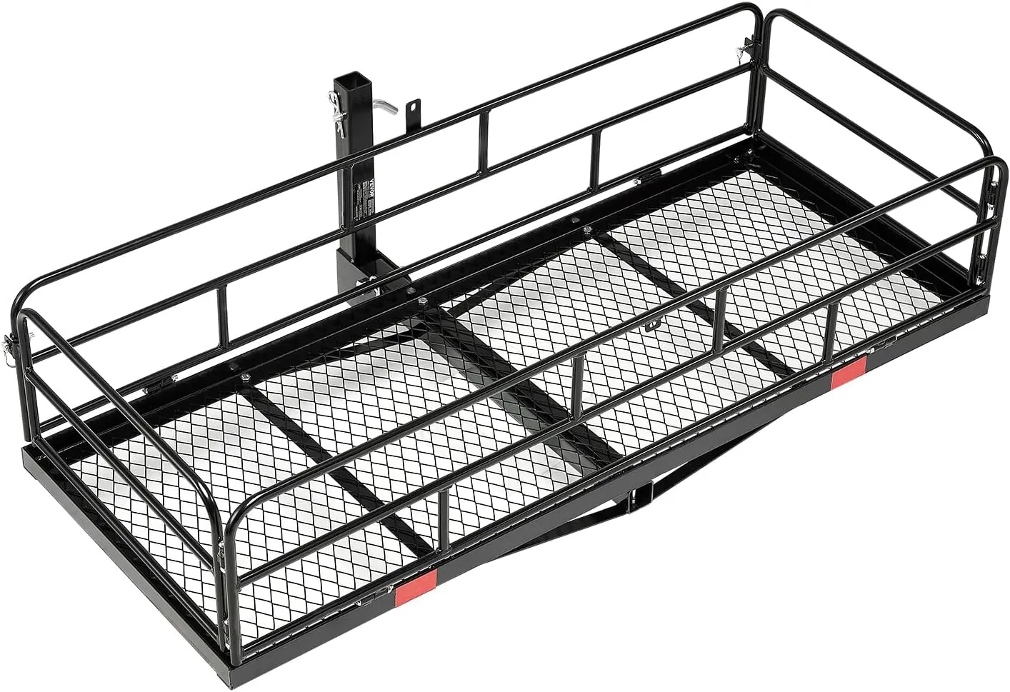 VEVOR 60" x 24" x 14", Hitch Cargo Carrier, 500 lbs Capacity Hitch Cargo Carrier with Cargo Net & Waterproof Cargo Bag, Folding Hitch Mount Cargo Carrier with Reflective Reminder, Fit for SUVs