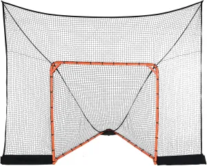 VEVOR Hockey Lacrosse Goal Net Backstop with Extended Coverage, 12'x9'Complete Accessories Training Net, Quick Easy Setup Backyard Lacrosse Equipment, Perfect for Youth Adult Training (NET ONLY)