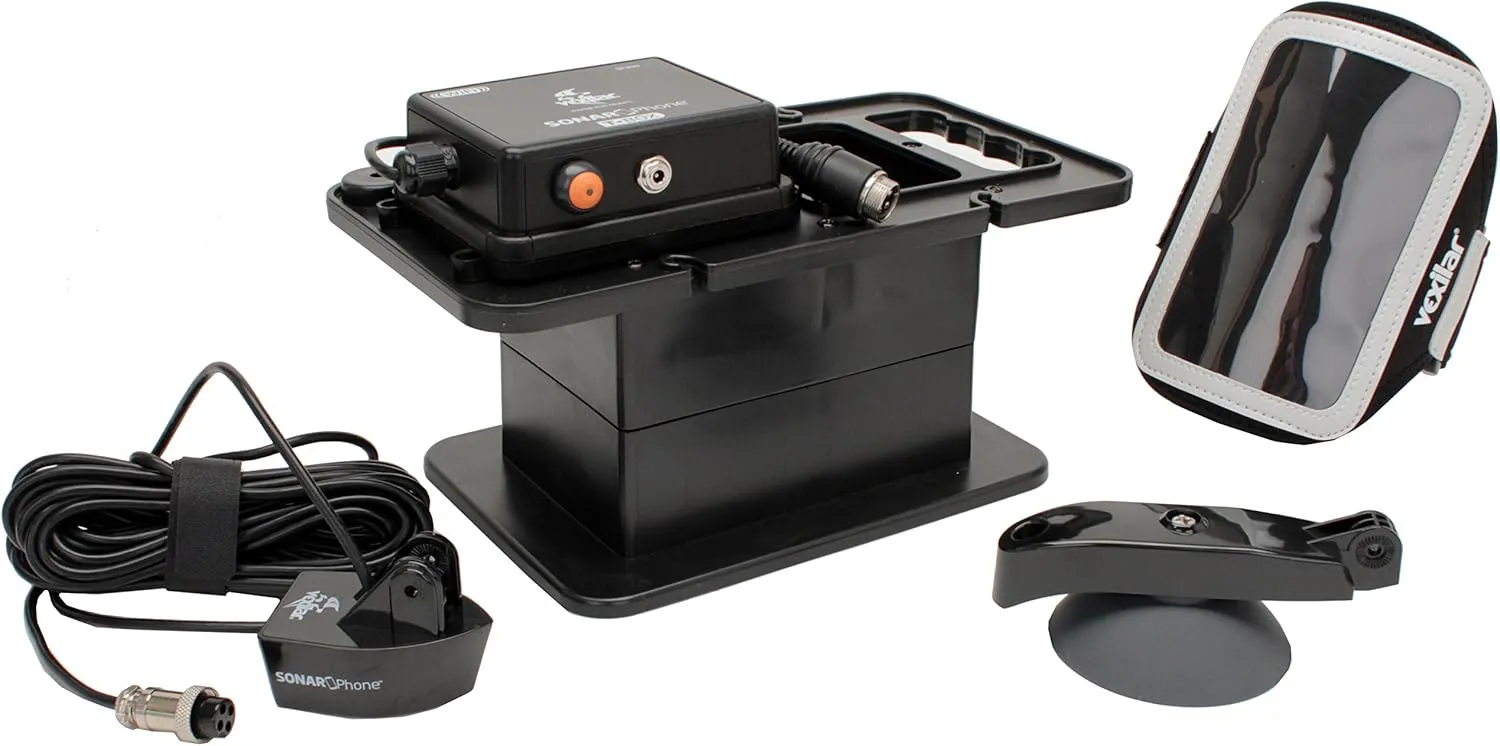 Vexilar SP300 T-Box Smartphone Fish Finder with Portable Case, Black