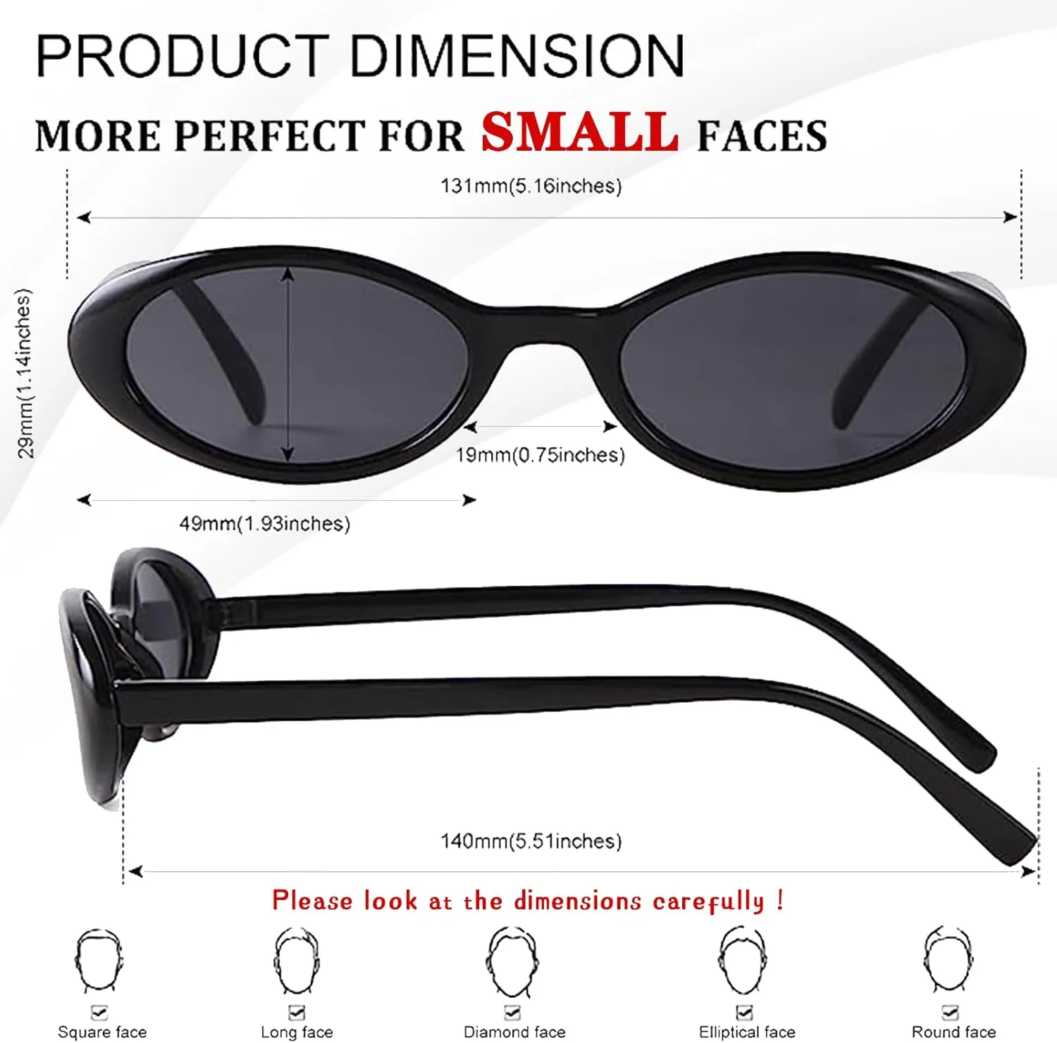 VIA LEECA Trendy Oval Sunglasses Women 90’s Vintage Sun Glasses Fashion Tinted Glasses UV400 Protection