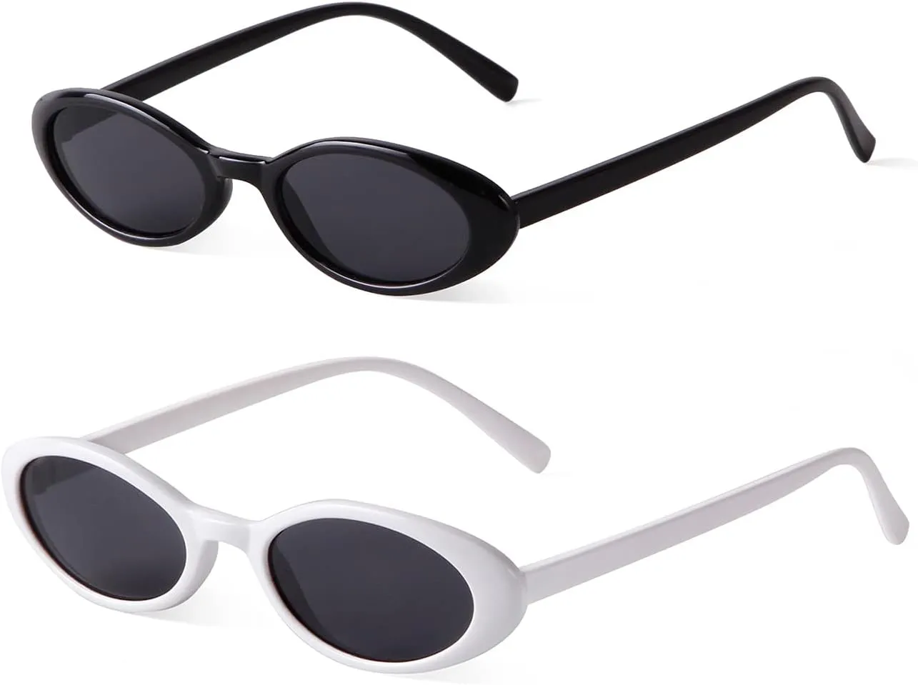 VIA LEECA Trendy Oval Sunglasses Women 90’s Vintage Sun Glasses Fashion Tinted Glasses UV400 Protection