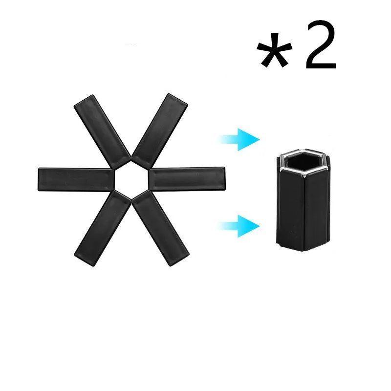 Vikbar pannmatta Robust värmebeständig ABS Värmeisolerad Anti-halk Anti-skållning Pot Underlägg för köksisoleringsdynor