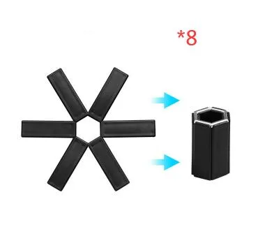 Vikbar pannmatta Robust värmebeständig ABS Värmeisolerad Anti-halk Anti-skållning Pot Underlägg för köksisoleringsdynor