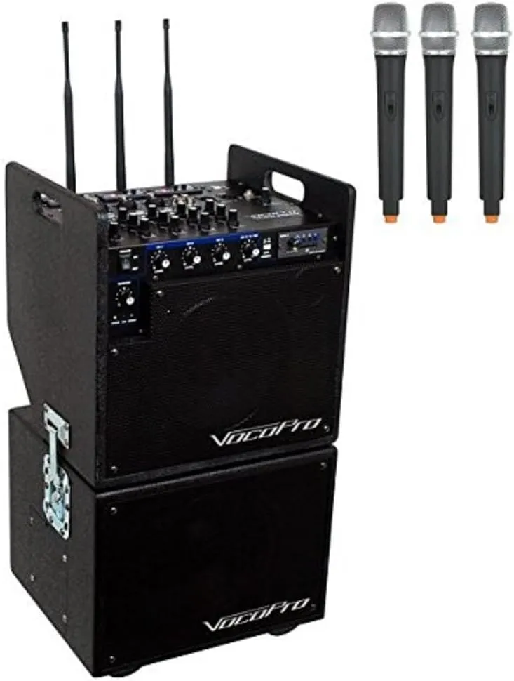 VocoPro Mobileman 2 Battery Powered P.A. System with Subwoofer