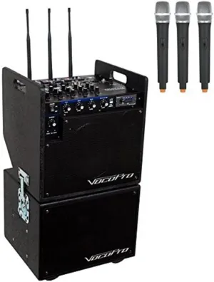 VocoPro Mobileman 2 Battery Powered P.A. System with Subwoofer
