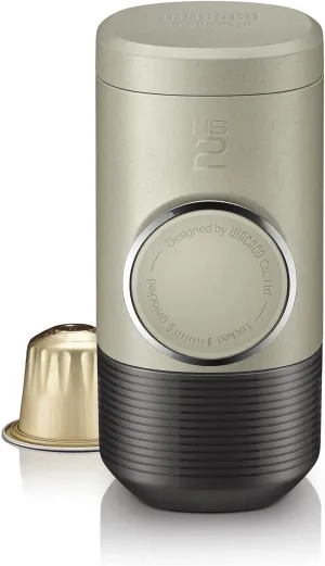 WACACO Minipresso NS2, Portable Espresso Maker Compatible with NS Original Capsules and Compatibles, Manually Operated, 18 Bar Small Handheld Coffee Machine for Travel, Camping