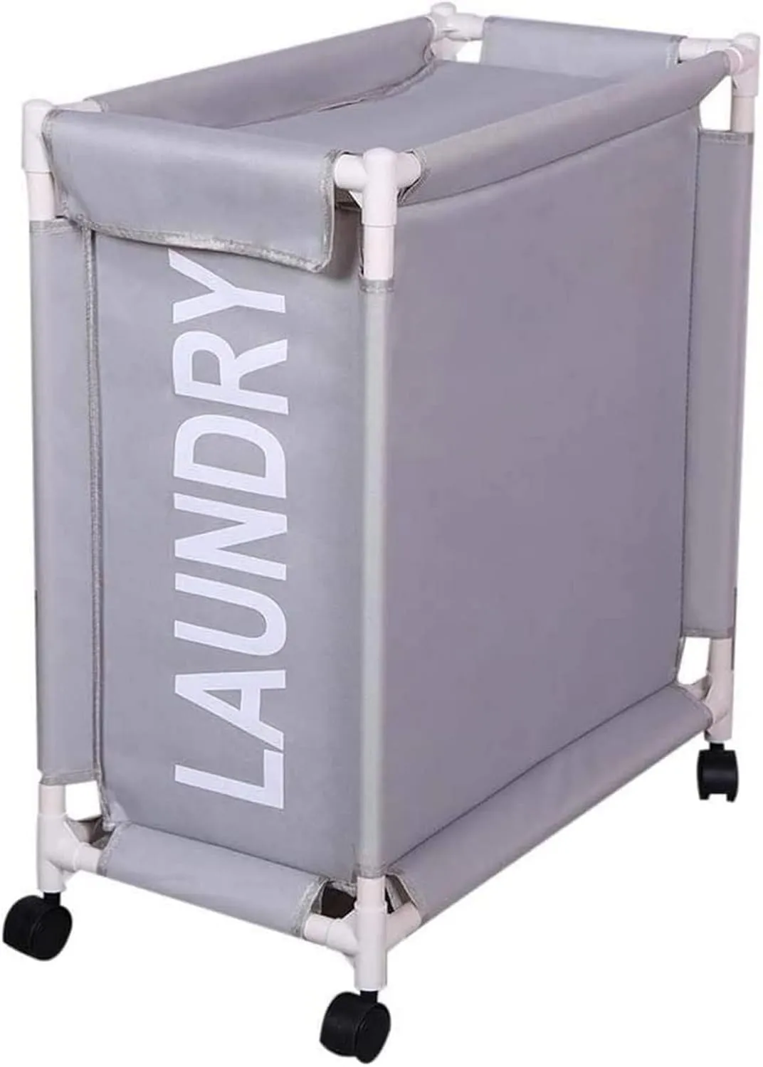 Washing Basket with lid Wheeled Foldable Waterproof Space Saving for Bathroom Bedroom-Blue Laundry Hamper Dirty Clothes Bag