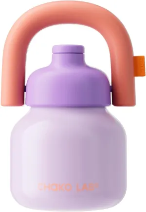 Water Bottle with Straw and Carry Handle | Wide Mouth vacuum insulated stainless steel Metal Thermos Bottles | Reusable, leak-proof and BPA-free | 33oz (Purple&Orange)