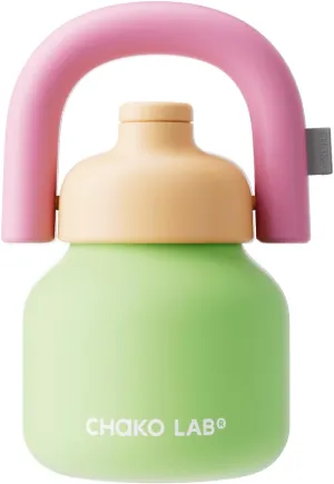 Water Bottle with Straw and Carry Handle | Wide Mouth vacuum insulated stainless steel Metal Thermos Bottles | Reusable, leak-proof and BPA-free | 33oz(Green&Orange)