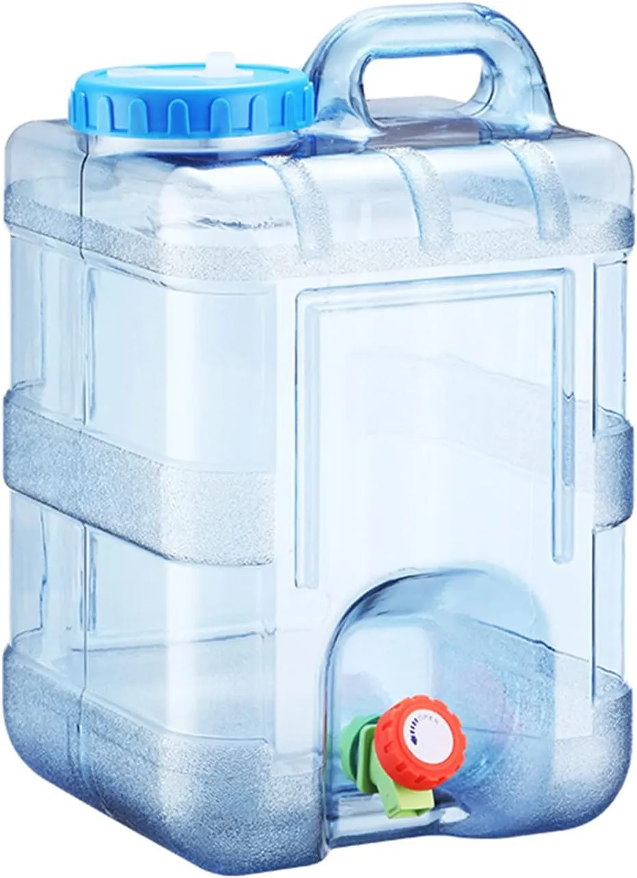 Water Container,Water Storage Containers,Portable Water Canteen,Camping Water Container,Portable Large Water Tank with Faucet,for Outdoor Camping Picnic Hiking Car Driving(7.5L,蓝色)