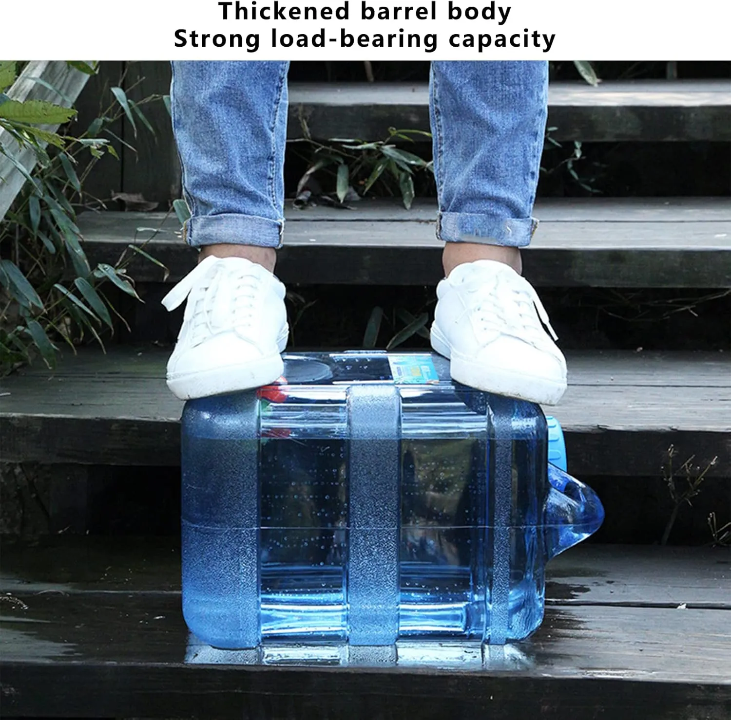 Water Container,Water Storage Containers,Portable Water Canteen,Camping Water Container,Portable Large Water Tank with Faucet,for Outdoor Camping Picnic Hiking Car Driving(7.5L,蓝色)