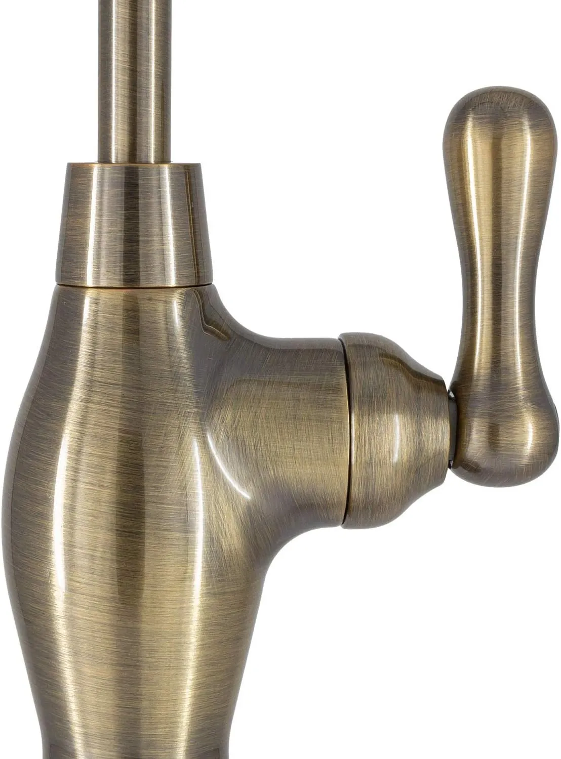 Water Filtration Faucet Reverse Osmosis Non Air Gap Drinking Water Filtration System Water Dispenser Spout (Antique Brass) Vase Style with Drinking Water Faucet Wrench RO-FW148