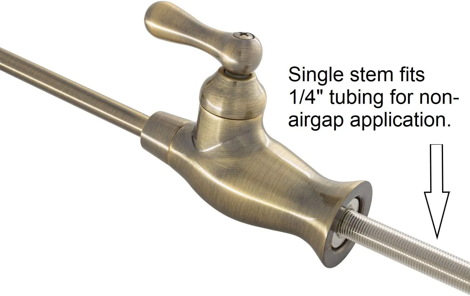 Water Filtration Faucet Reverse Osmosis Non Air Gap Drinking Water Filtration System Water Dispenser Spout (Antique Brass) Vase Style with Drinking Water Faucet Wrench RO-FW148
