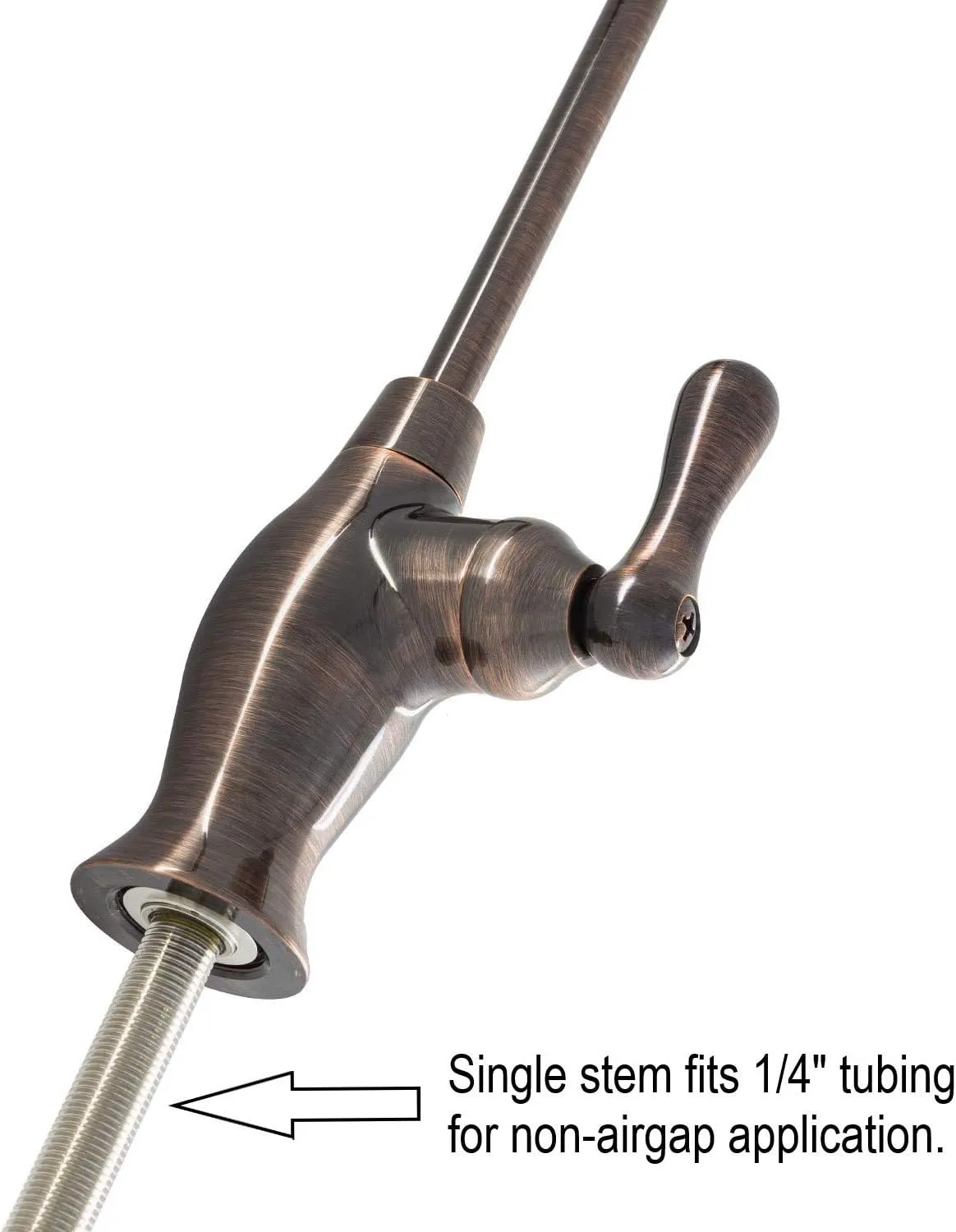 Water Filtration Faucet Reverse Osmosis Non Air Gap Drinking Water Filtration System Water Dispenser Spout (Antique Wine) Vase Style with Drinking Water Faucet Wrench RO-FW148