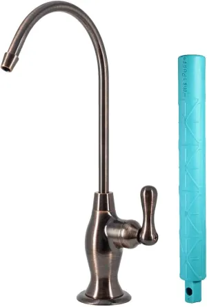 Water Filtration Faucet Reverse Osmosis Non Air Gap Drinking Water Filtration System Water Dispenser Spout (Antique Wine) Vase Style with Drinking Water Faucet Wrench RO-FW148