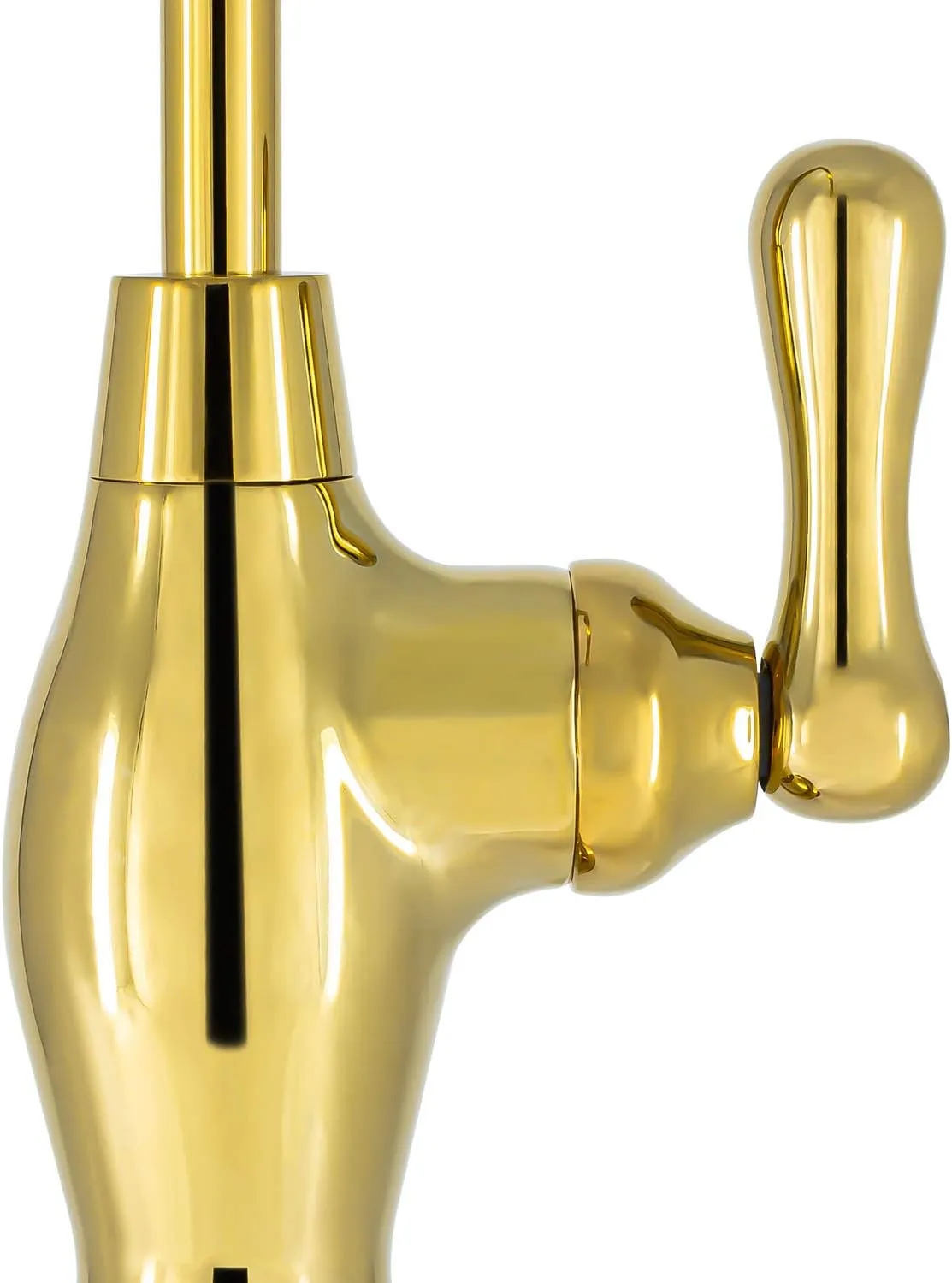 Water Filtration Faucet Reverse Osmosis Non Air Gap Drinking Water Filtration System Water Dispenser Spout (Bright Gold) Vase Style with Drinking Water Faucet Wrench RO-FW148