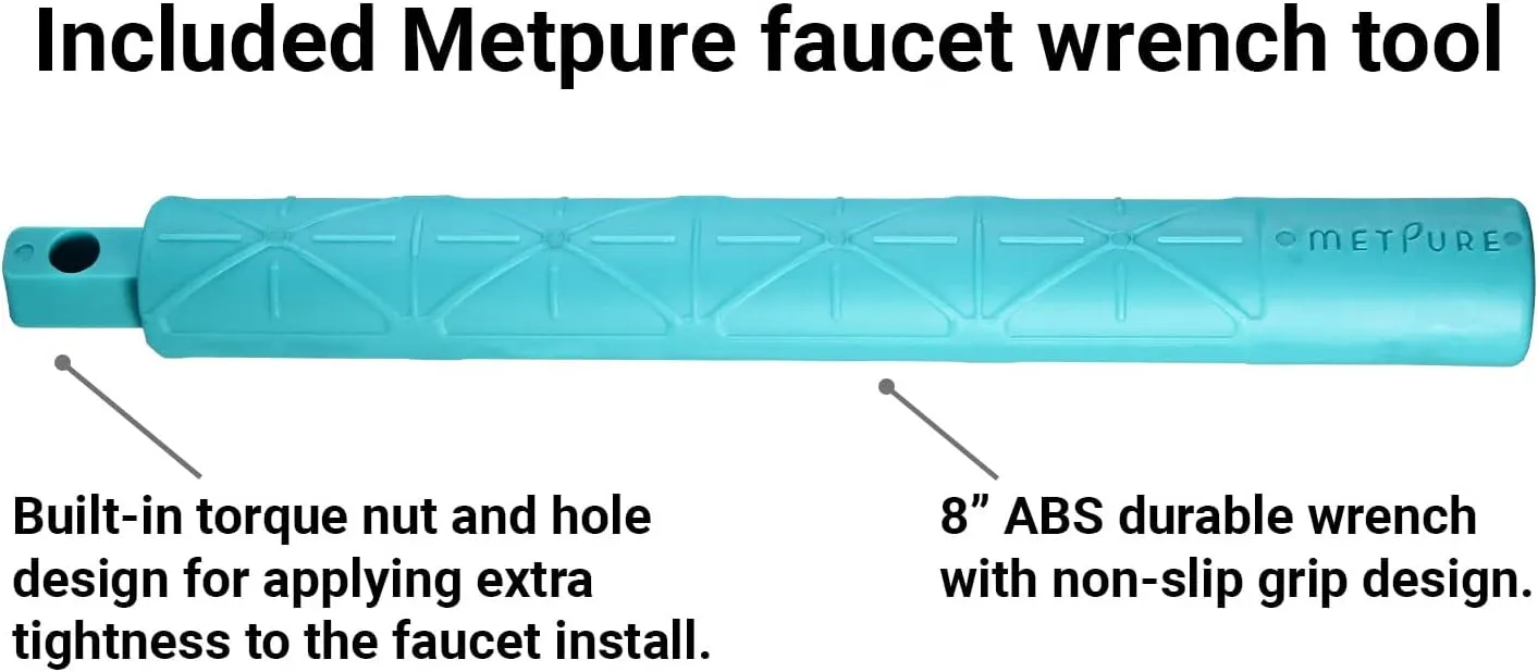 Water Filtration Faucet Reverse Osmosis Non Air Gap Drinking Water Filtration System Water Dispenser Spout (Brushed Nickel) Vase Style with Drinking Water Faucet Wrench RO-FW148