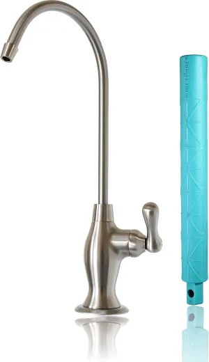 Water Filtration Faucet Reverse Osmosis Non Air Gap Drinking Water Filtration System Water Dispenser Spout (Brushed Nickel) Vase Style with Drinking Water Faucet Wrench RO-FW148