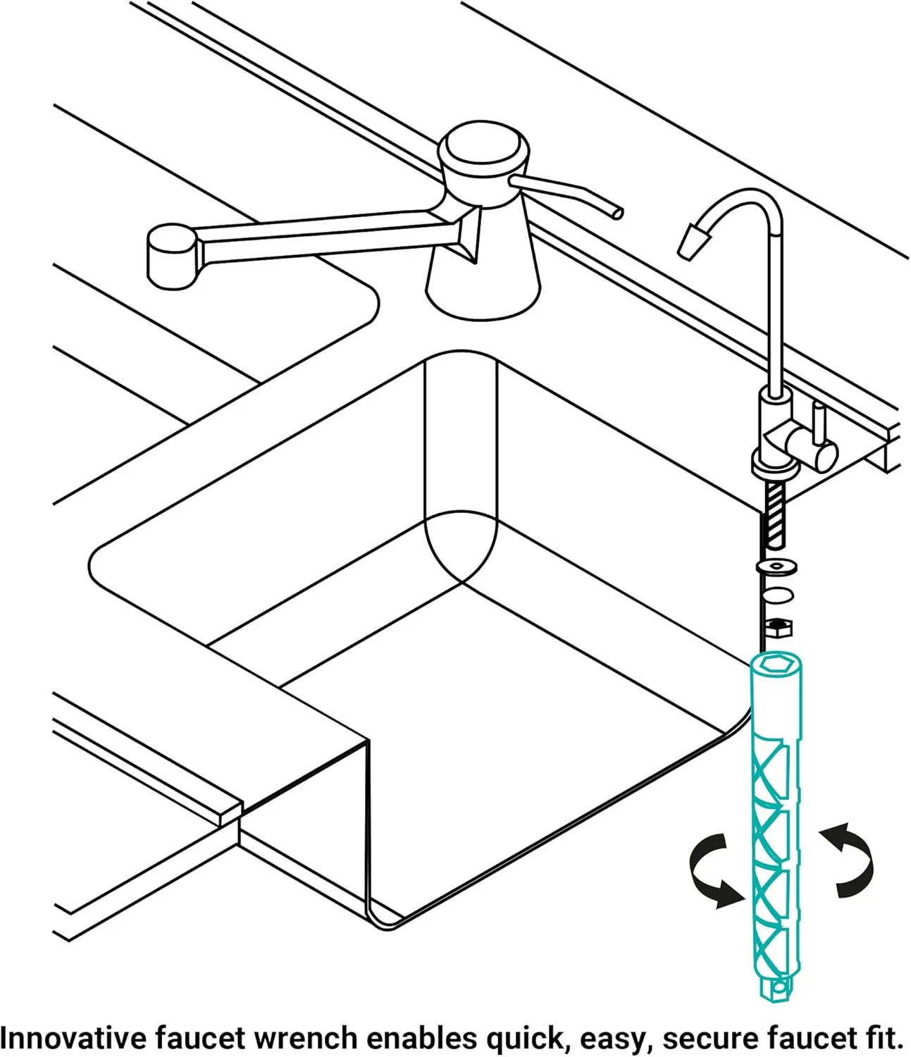Water Filtration Faucet Reverse Osmosis Non Air Gap Drinking Water Filtration System Water Dispenser Spout (Brushed Nickel) Vase Style with Drinking Water Faucet Wrench RO-FW148