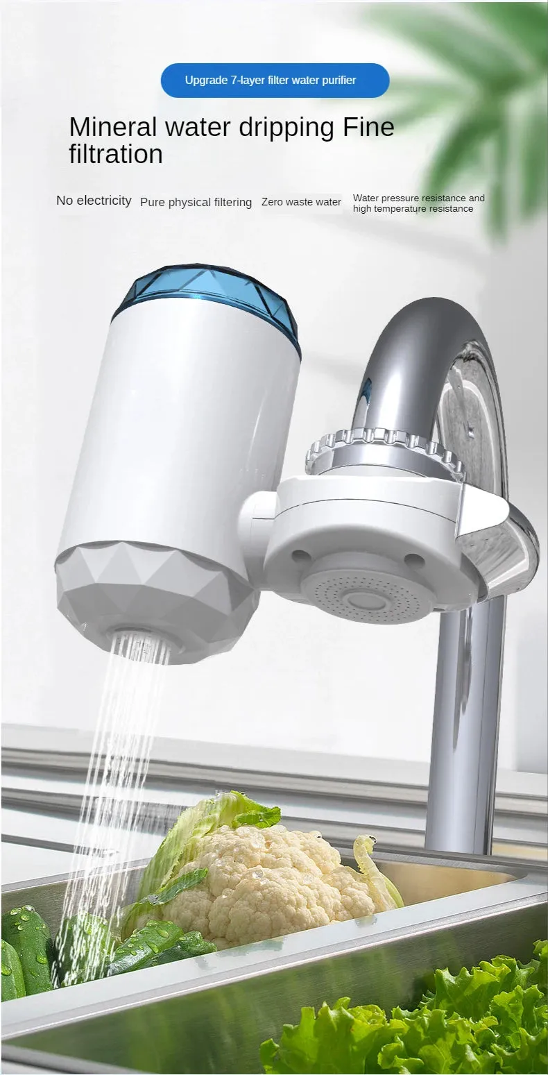 Water Purification Equipment Faucet Water Purifier Kitchen Tap Water Pre-Filter Ceramic Seven-Layer Precision Sand Removal Rust